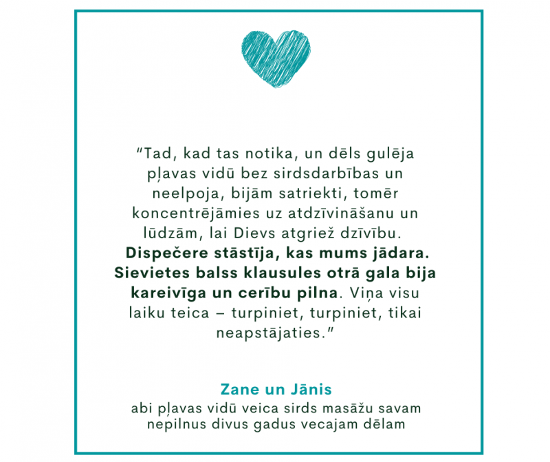 Vecāku citāts par to, kā viņi izglāba sava bērna dzīvību