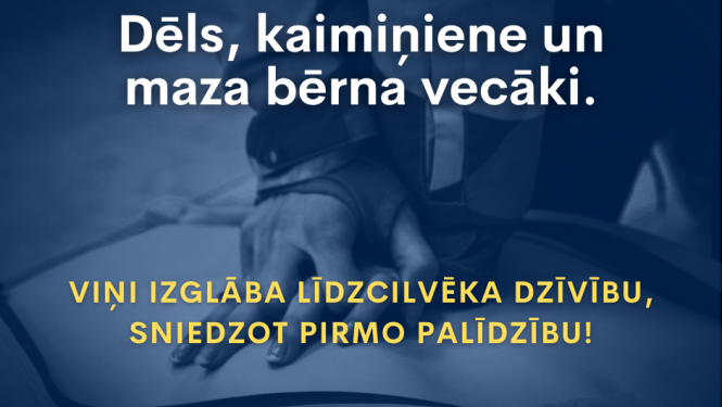 Dēls, kaimiņiene un maza bērna vecāki. Viņi izglāba līdzcilvēka dzīvību, sniedzot pirmo palīdzību.