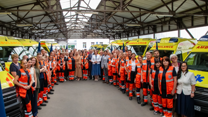 NMPD darbinieki kopbildē ar Valsts prezidentu Edgaru Rinkēviču