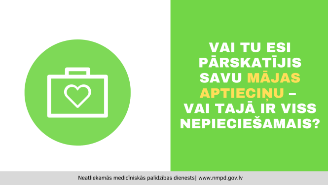 Vizuālis - vai Tu esi pārskatījis savu mājas aptieciņu – vai tajā ir viss nepieciešamais