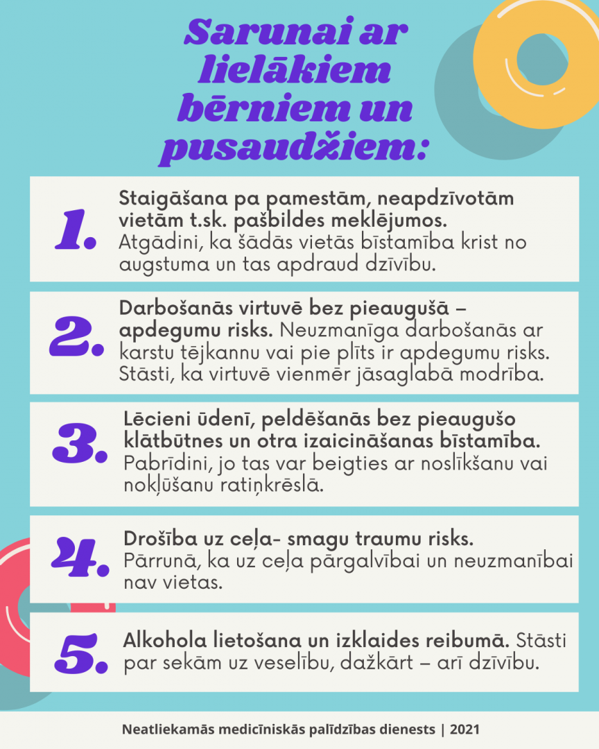 Bērnu drošībai - 5 ieteikumi sarunai ar lielākiem bērniem un pusaudžiem