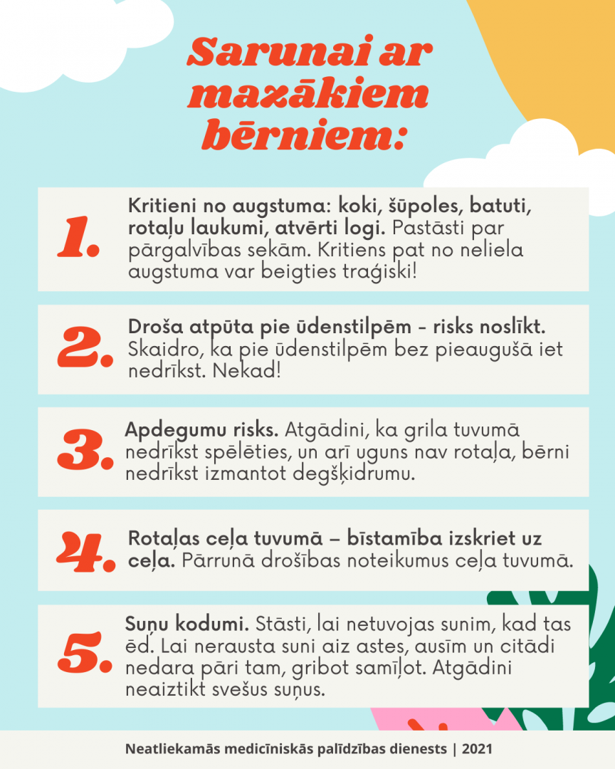 Bērnu drošība - 5 padomi sarunai ar mazākiem bērniem