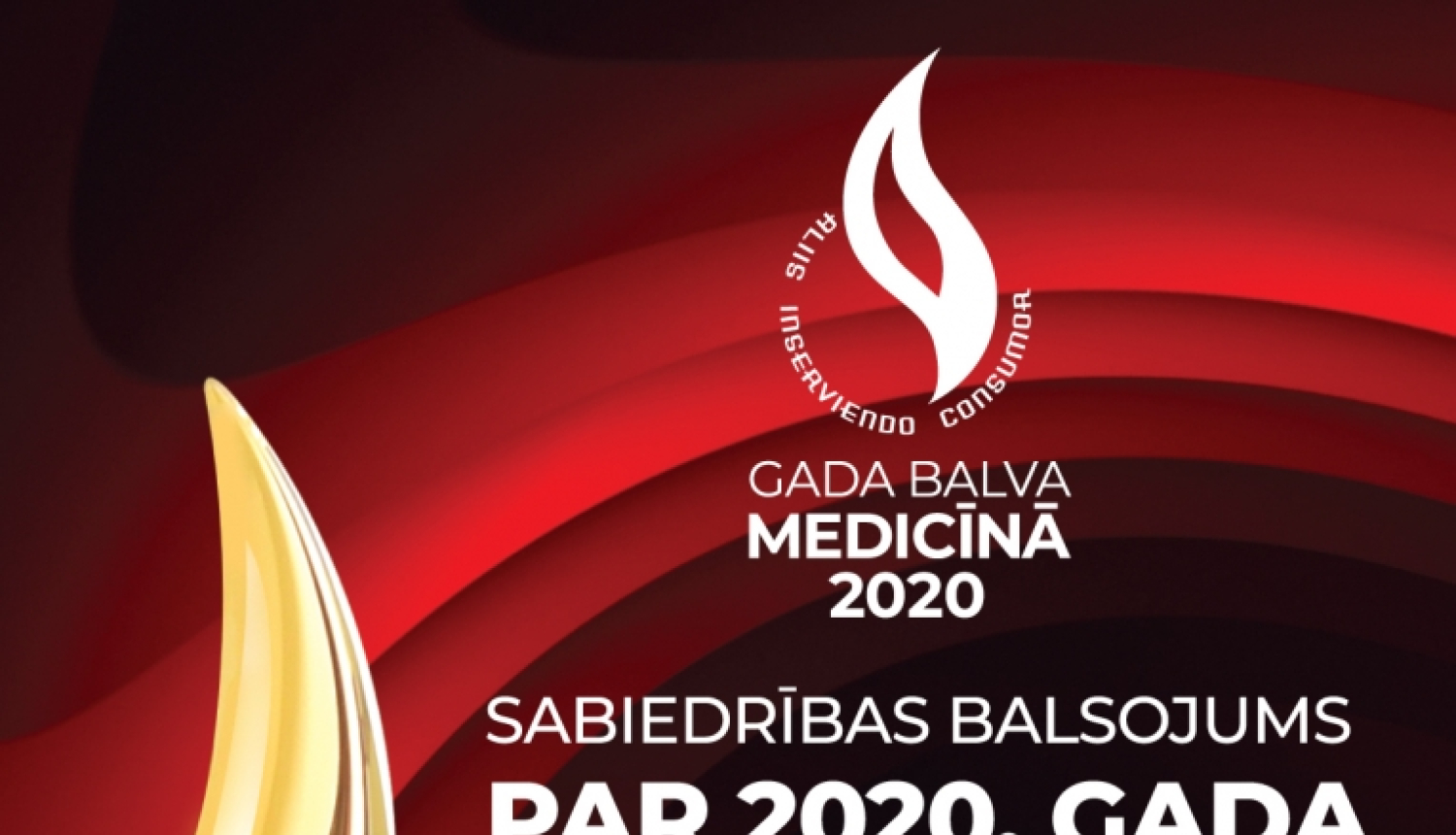 Plakāts par Gada balvu medicīnā 2020. Iespēja balsot par 2020. gada labākajiem mediķiem