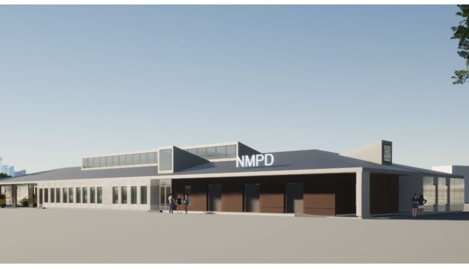 NMPD brigāžu atbalsta centra ēkas skice