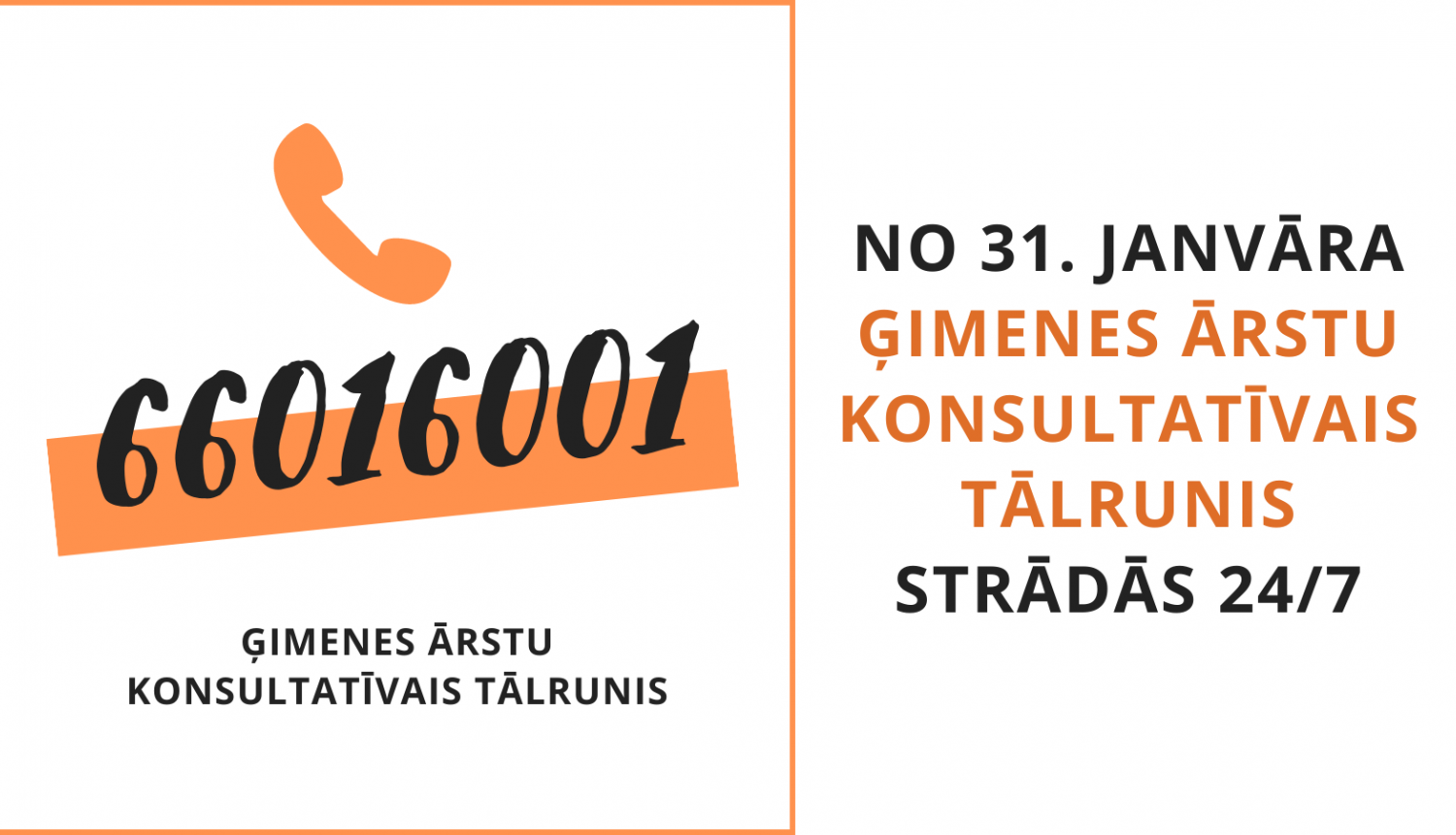 Ģimenes ārstu konsultatīvais tālrunis no 31.01.2022. strādās 24/7